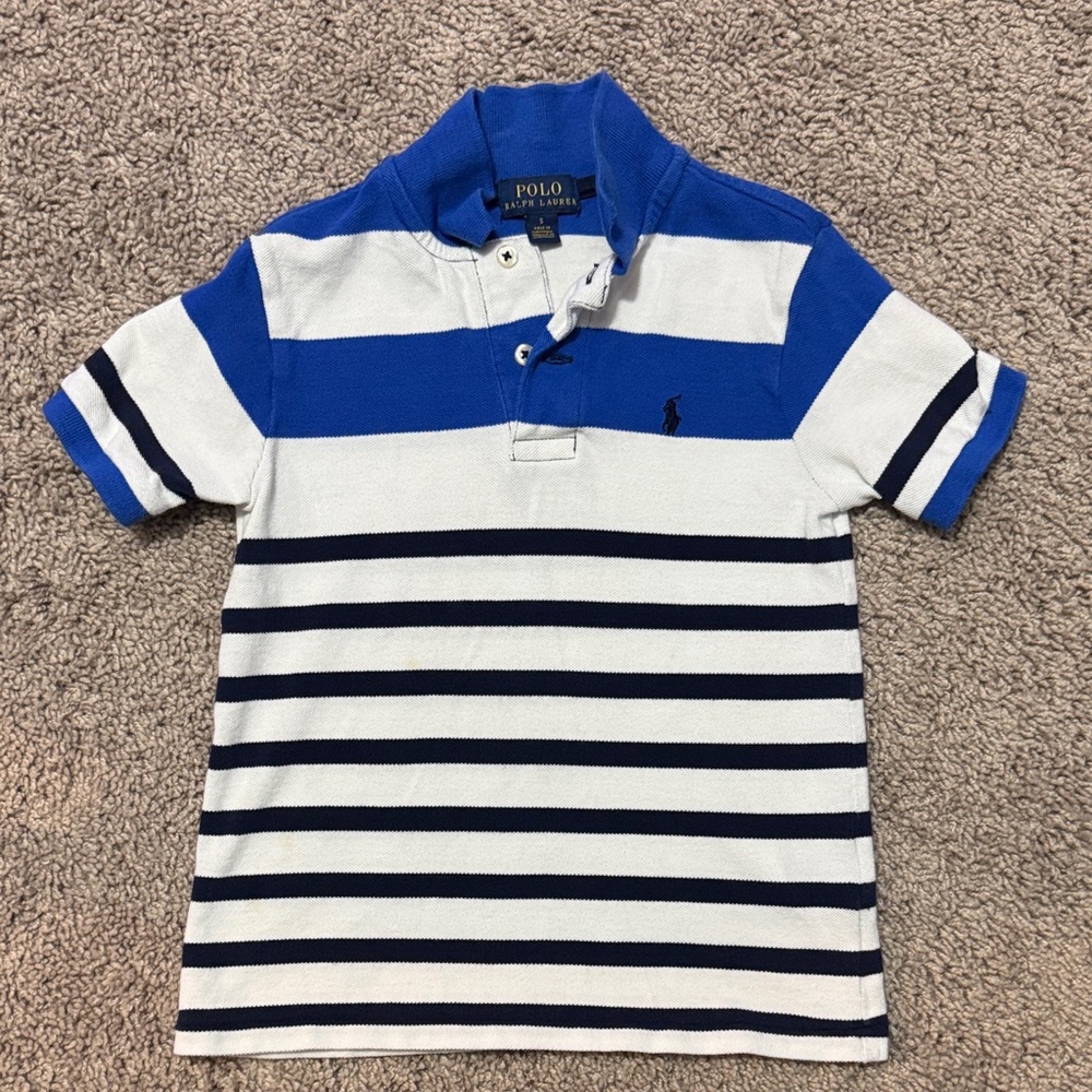 Boy’s Polo Ralph Lauren Striped Blue and White Polo